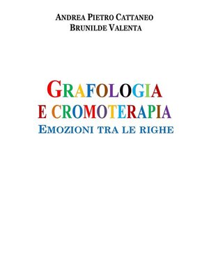 cover image of Grafologia e Cromoterapia